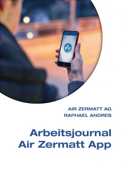 Arbeitsjournal Deckblatt Air Zermatt App